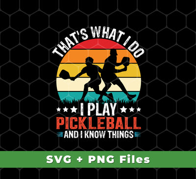 This set of pickleball silhouette files is perfect for printing custom designs. You'll get an SVG file for cutting machines and a PNG file for sublimation. Enjoy making custom pickleball apparel that shows you do with unique style.