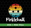 This Pickleball collection contains everything you need for a retro pickleball match: SVG and PNG files for sublimation as well as pickleball, retro pickleball, and playing pickleball images. Get ready for a fun game now!