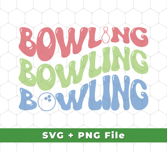 Get your game ready with Bowling Player, Groovy Bowling, Love Bowling, Svg Files and Png Sublimation. SVG Files are ready for use with popular cutting machines and Png Sublimation is perfect for mugs and shirts. Enjoy your next round of bowling with this perfect pack of files.