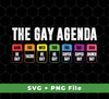 This digital design set features 6 files for your creative projects and includes The Gay Agenda, Gay All Week, Super Gay, and Brunch Gay. The files are in .svg and .png format, perfect for sublimation projects. Unleash your creativity and get ready to dazzle!