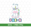 Enjoy Gift In My Pre-K's adorable Baby Unicorn - perfect for making custom designs. This package includes Unicorn Cute Svg Files and Png Sublimation. Easily create the perfect custom design for whatever your project requires.