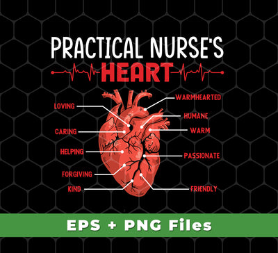 Our Practical Nurse Heart, Love Heart, and My Heart Is Yours svg and png files provide a great, cost-effective way to sublimate beautiful gifts for nurse friends and family. Perfect for high-quality printing and crafting!