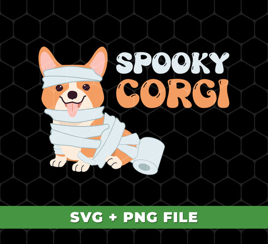 Take your Halloween decorations to the next level with this Spooky Corgi design. Features include Funny Corgi In Halloween, Happy Halloween, Svg Files, and Png Sublimation for durable, high-resolution prints. Create unique seasonal items for your home, office, or crafting projects.