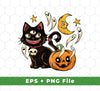 This set includes 5 high-quality vector graphic files featuring a creepy cat, a spooky pumpkin, a ghostly ghoul, and more perfect for your Halloween projects. Files come in both Svg and Png format for easy sublimation printing. Add some fright to your projects with this spooky set!