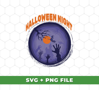 Halloween Night, Happy Halloween, Horror Cemetery, Svg Files, Png Sublimation