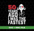 Funny Me, I Was The Fastest, Funny 50 Years Old, Svg Files, Png Sublimation