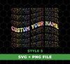 Custom Name Groovy Style, Custom Your Name Groovy Font, Svg Files, Png Sublimation