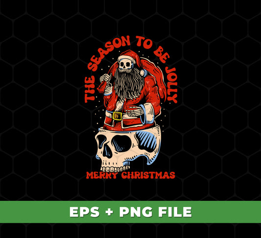 This holiday season, get creative with The Season To Be Jolly Bundle! Featuring a Santa skeleton SVG, Merry Christmas SVG, and PNG Sublimation file, your next project will never be the same. Celebrate the winter season with the perfect artistic design.