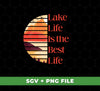 This retro design is perfect for lakeside living. Show your love for the lake with the "Lake Life Is The Best Life" design featuring SVG and PNG files, allowing you to use it for a variety of projects. Add a touch of nostalgia to your lake vibe with this sublimation design.