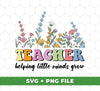 Introducing Teacher Helping Little Minds Grow – the perfect SVG and PNG files for your teacher appreciation gifts. Each set includes four detailed graphics and images that are perfect for sublimation. Bring the beauty of nature to your teacher appreciation gifts with this wonderful collection.