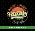 Bring your family closer with our Making Memories Together design. Retell your family trips with our Retro Family cut files, complete with Svg Files and Png Sublimation for a vivid and accurate representation.