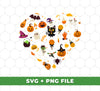 Halloween In My Heart, Halloween Pattern, Digital Files, Png Sublimation