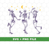 Happy Halloween, Halloween Night, Retro Skeleton, Digital Files, Png Sublimation