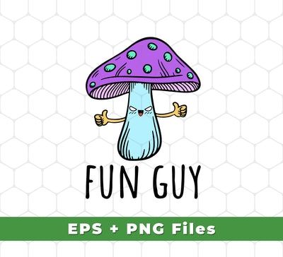 This digital fun and funny sublimation files set includes Fun Guy, Funny Guy, Psychologi Mushroom, and more. Perfect for customizing your apparel, mugs and more. All files are high quality .PNG ready for printing.