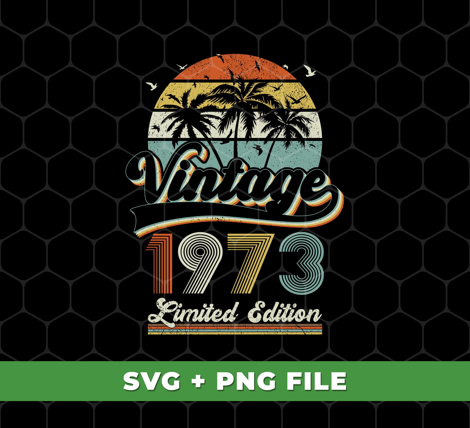 Celebrate your special moment with this limited edition Vintage 1973, Birthday 1973, Retro Birthday, Digital Files, and Png Sublimation package. Perfect for special occasions, these high-quality digital designs are sure to deliver an unforgettable experience.