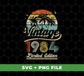Celebrate your special day with this limited edition Retro Birthday set, featuring vintage 1984 graphics, digital files, and png sublimation. Our artisans have carefully crafted these pieces to bring the 1984 style to life. Get the perfect gift for yourself or someone special.