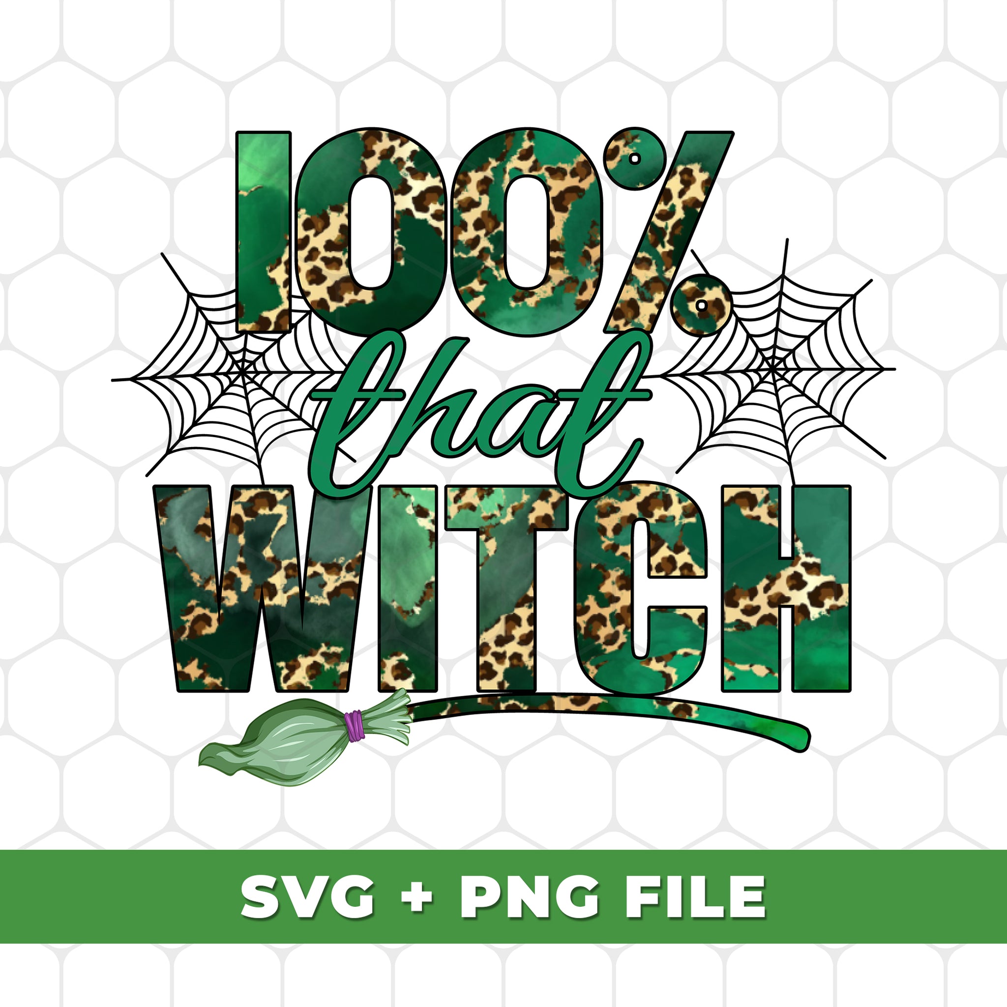 Take your Halloween decorations to the next level with this 100 Percent That Witch, Spiderweb, Horror Witch Halloween, Digital Files, Png Sublimation pack. Transform your outdoor space into an eerie witch-filled spiderweb with high-resolution digital files for easy printing and transfer to fabric or other substrates. Create a spooky atmosphere that you can enjoy Halloween after Halloween.