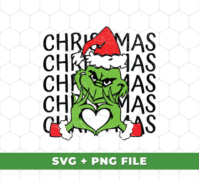 Make your holiday season memorable with our Grinchmas collection. Featuring Grinch Christmas, Green Grinch, and Merry Christmas designs, these digital files in PNG sublimation will be perfect for your Christmas decorations.