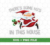 This digital file set includes a Horror Santa design, "There's Some Ho's in this House" trend, and a Xmas design, all in png sublimation format. With these files, you can produce high-quality holiday decorations and clothing.