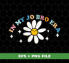 Bring your music knowledge to the next level with In My Jo Bro Era! Enjoy the unique design of a white daisy featuring the Jo Bro music band. Get digital files and png sublimation for the best quality and look.