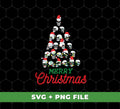 This digital file is perfect for creating unique horror-themed Christmas decorations. It includes a skull tree, Christmas tree, and Merry Christmas text—all in a png sublimation format. Create something truly special this holiday season with this digital file.