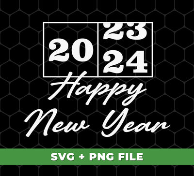 Welcome in the New Year in style! Celebrate with these high-resolution digital files featuring "Happy New Year,""New Year 2024," and "2024 Is Coming," perfect for adding a touch of festive cheer to all your designs. Comes with Png sublimation files for easy customization.