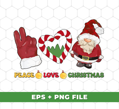 Spread peace and love this Christmas with this cute Santa Claus digital file. It's perfect for sublimation printing and can be downloaded in a high quality png format.