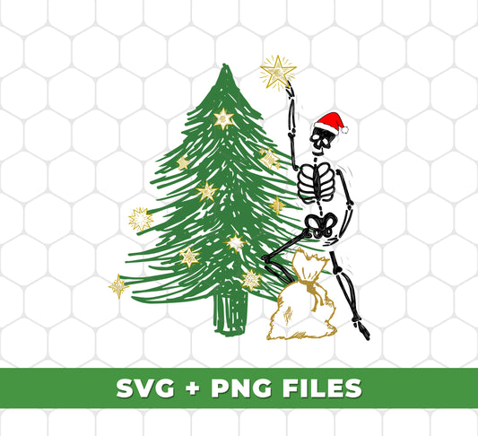 Get into the holiday spirit with our Skeleton Play Christmas money bag! This trendy digital file features a playful skeleton decorating the Xmas tree. Perfect for sublimation printing, this PNG file is sure to bring some fun and spookiness to your Christmas decor.