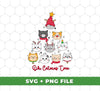 Celebrate Christmas in style with our Catmas Tree design! This Merry Catmas print features a cute cat wearing a trendy Christmas outfit. It's the perfect addition to your holiday decor. Our digital files come in PNG format for easy sublimation printing. Spread the festive cheer with this purrfect design.
