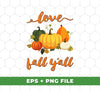 Get ready to embrace the beauty of fall with our Love Fall Y'All Digital File Collection. Featuring charming fall-themed designs such as pumpkins and autumn foliage, these PNG files are perfect for all your sublimation needs. Show your love for the fall season and elevate your crafting game with Love Fall Y'All.