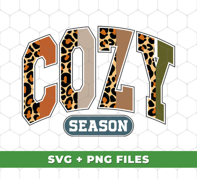 "Elevate your wardrobe with Cozy Season's Leopard Cozy. Made from high-quality digital files, this png sublimation design adds a touch of fierce and trendy leopard print to any outfit. Stand out with confidence and style all season long."