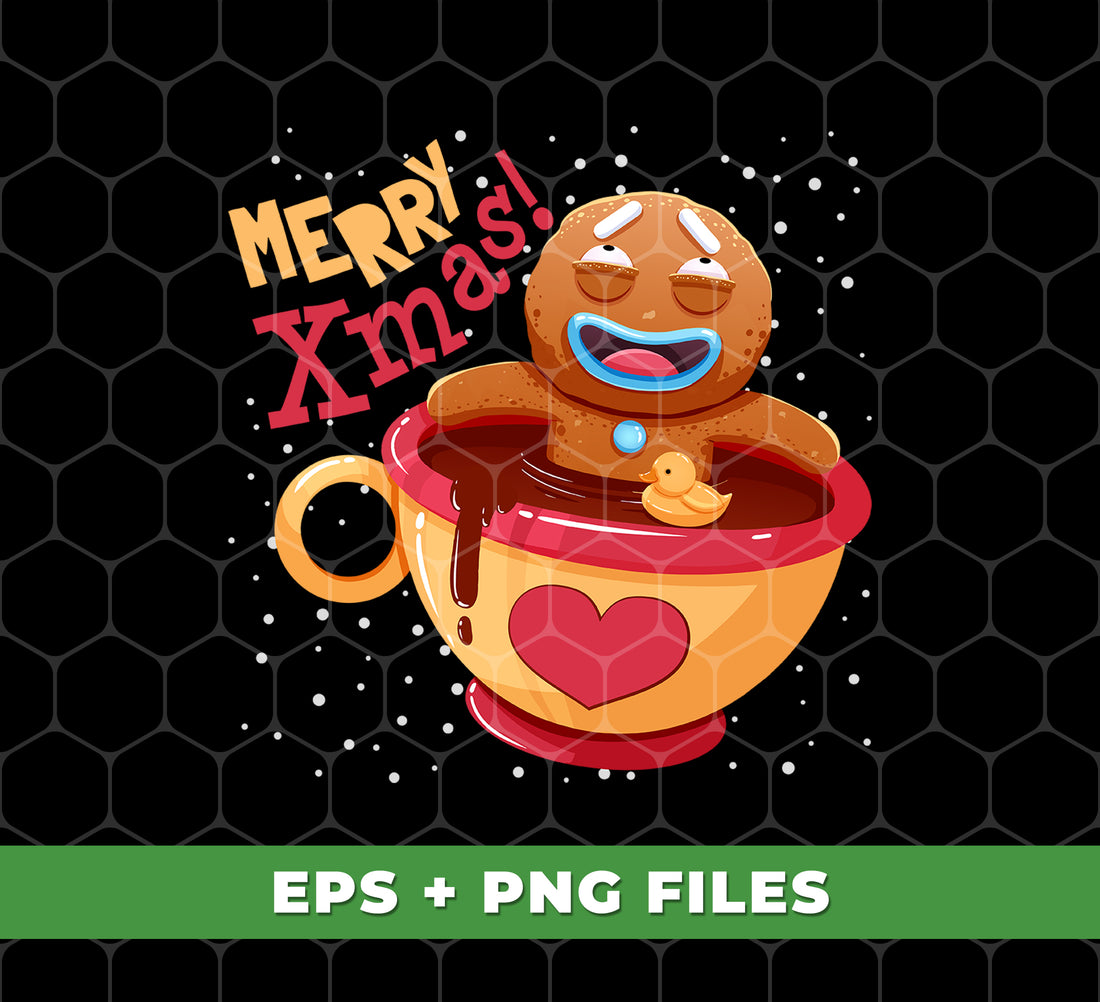 Add a cozy touch to your holiday decorations with our Gingerbread In Coffee Cup design. The relaxing gingerbread and trendy Christmas elements will add a festive feel to your home. Plus, with easy-to-use digital files in PNG format, you can incorporate this design into all your DIY projects effortlessly.