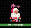 Cute Santa, Pinky Santa, Glance Santa Claus, Santa Face, Trendy Christmas, Digital Files, Png Sublimation