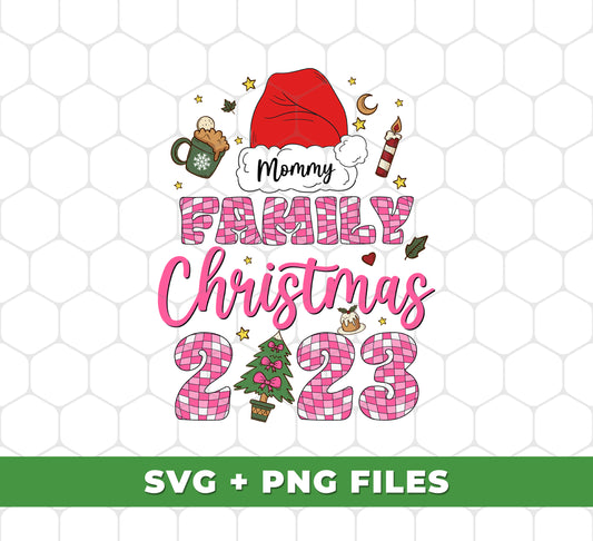 Family Christmas 2023, Love My Family, Pinky Xmas, Digital Files, Png Sublimation