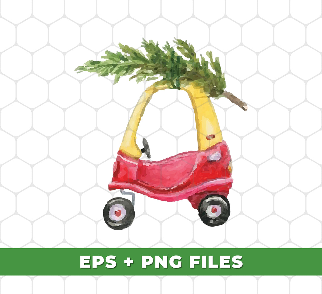 Elevate your holiday projects with these charming digital watercolor images. Featuring a cute baby car carrying a Christmas tree, these PNG sublimation files are perfect for adding a festive touch to your designs. With high-quality resolution and versatile formats, these files will bring your Christmas creations to life.