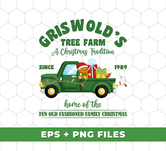 Griswold's Tree Farm, Christmas Car, Home Of The Fun Old Fashioned Family Christmas, Digital Files, Png Sublimation