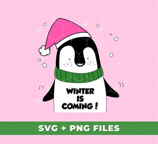 Winter Is Coming, Penguin Christmas, Love Winter, Digital Files, Png Sublimation