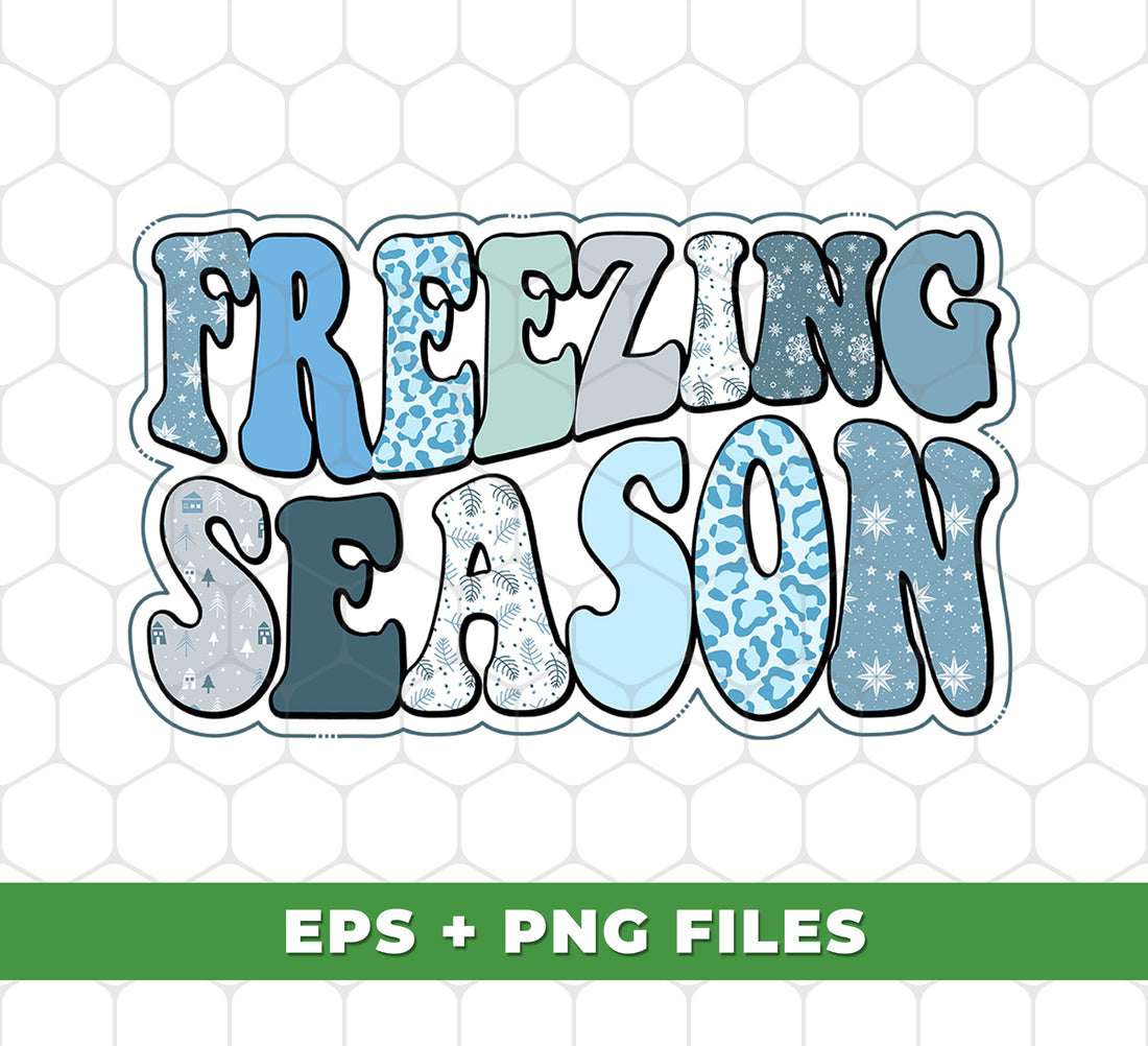 Stay warm and stylish this winter with Freezing Season, Love Winter, Snow Season, and Love Freezin' Season digital files! Embrace the chill with these professionally designed Png Sublimation graphics. Perfect for creating cozy decorations or fashionable clothing. Get yours now and bring a touch of winter wonderland to your projects!