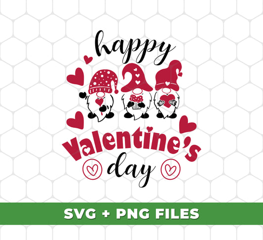 Happy Valentine's Day, Valentine Gnome, Cute Gnome, Digital Files, Png Sublimation