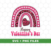 Happy Valentine's Day, Pink Rainbow, Leopard Valentine, Digital Files, Png Sublimation