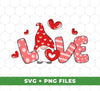 Love Gnome, Love You, Valentine Gnome, Cute Love, Digital Files, Png Sublimation