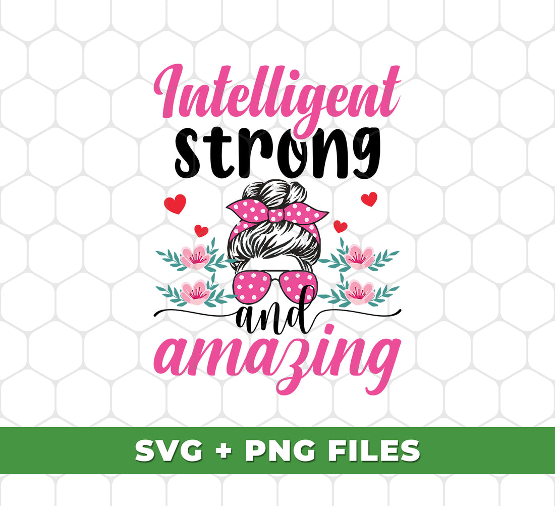 Discover the perfect combination of intelligence, strength, and style with our Messy Bun Girl design. Featuring a trendy pink sunglasses motif, this digital file is perfect for sublimation printing. Add some personality to your clothing and accessories with this amazing design.