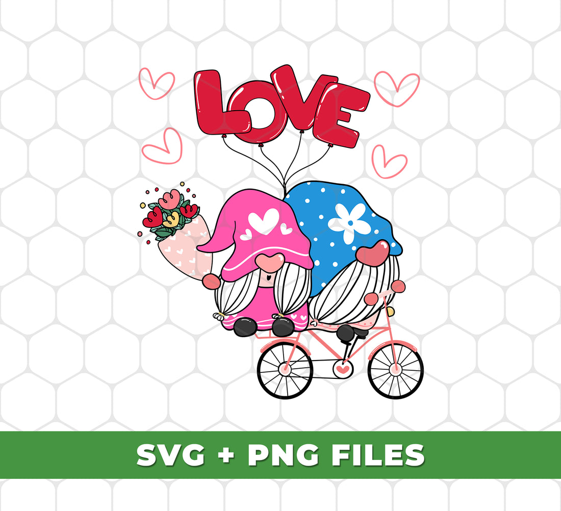 Add some whimsy to your crafting with our Cute Gnome Couple on a Love Bike digital files. Perfect for sublimation projects, these high quality PNGs are sure to bring a smile to your face. Expertly designed and full of charm, these gnomes are sure to be a hit with all your friends and family.