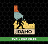 Idaho Lover, Idaho Human, Retro Idaho, Big Foot Silhouette, Digital Files, Png Sublimation