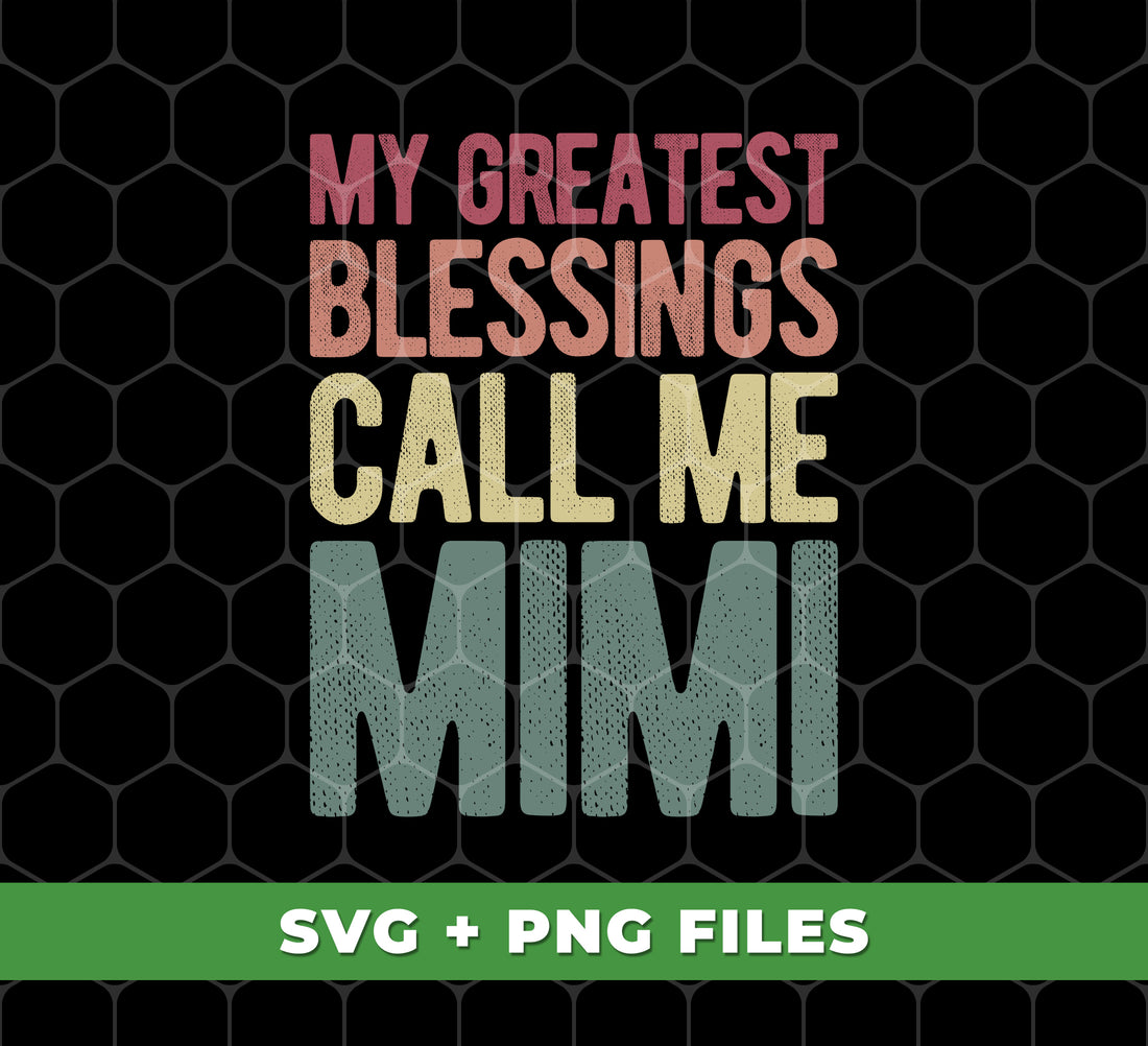 Celebrate the special bond between a grandmother and her grandchildren with our "My Greatest Blessings Call Me Mimi" gift. This digital file is perfect for any Mimi who loves her title and her little ones. Display your love proudly with our high-quality PNG sublimation.