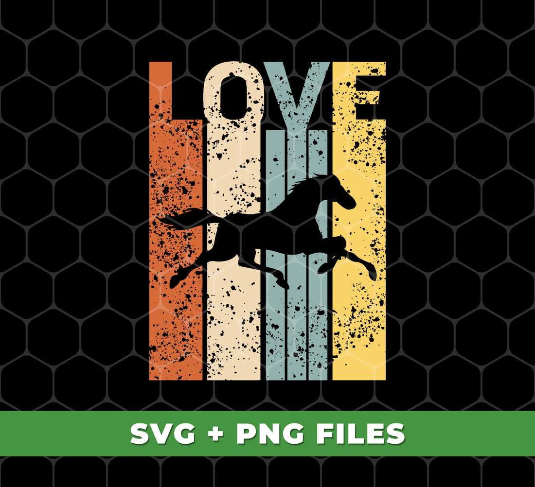Discover the timeless charm of the Love Horse collection. Featuring retro and vintage designs with stunning horse silhouettes, these digital files in PNG format are perfect for any horse lover. Create your own unique designs and express your passion for horses with these high-quality sublimation graphics.