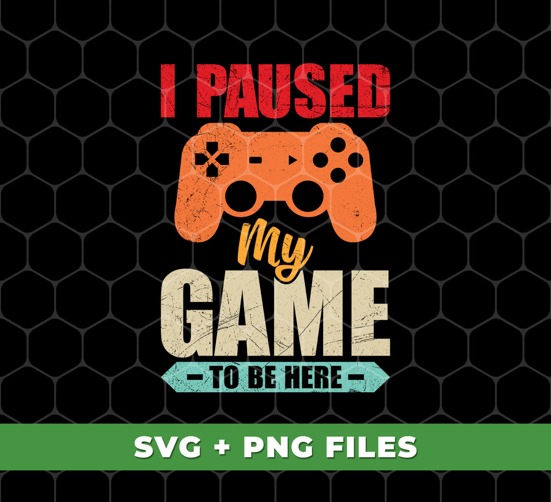 Get ready to show your love for gaming with this I Paused My Game To Be Here t-shirt! Perfect as a gift for gamers, this shirt features a playful and fun design with digital files and high-quality PNG sublimation. Show off your passion for gaming and get ready to level up in style.