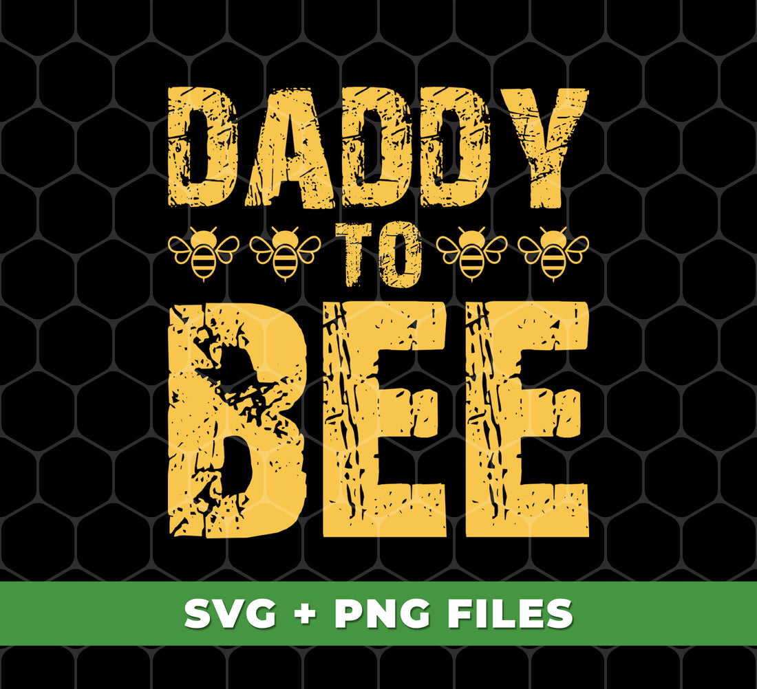 "Daddy To Bee, Love Bee, and Bee Lover unite with this Bee Silhouette digital file. Perfect for use with sublimation printing, this PNG file allows you to add a touch of bee-themed love to any project. Get buzzin' with these expertly crafted designs!"