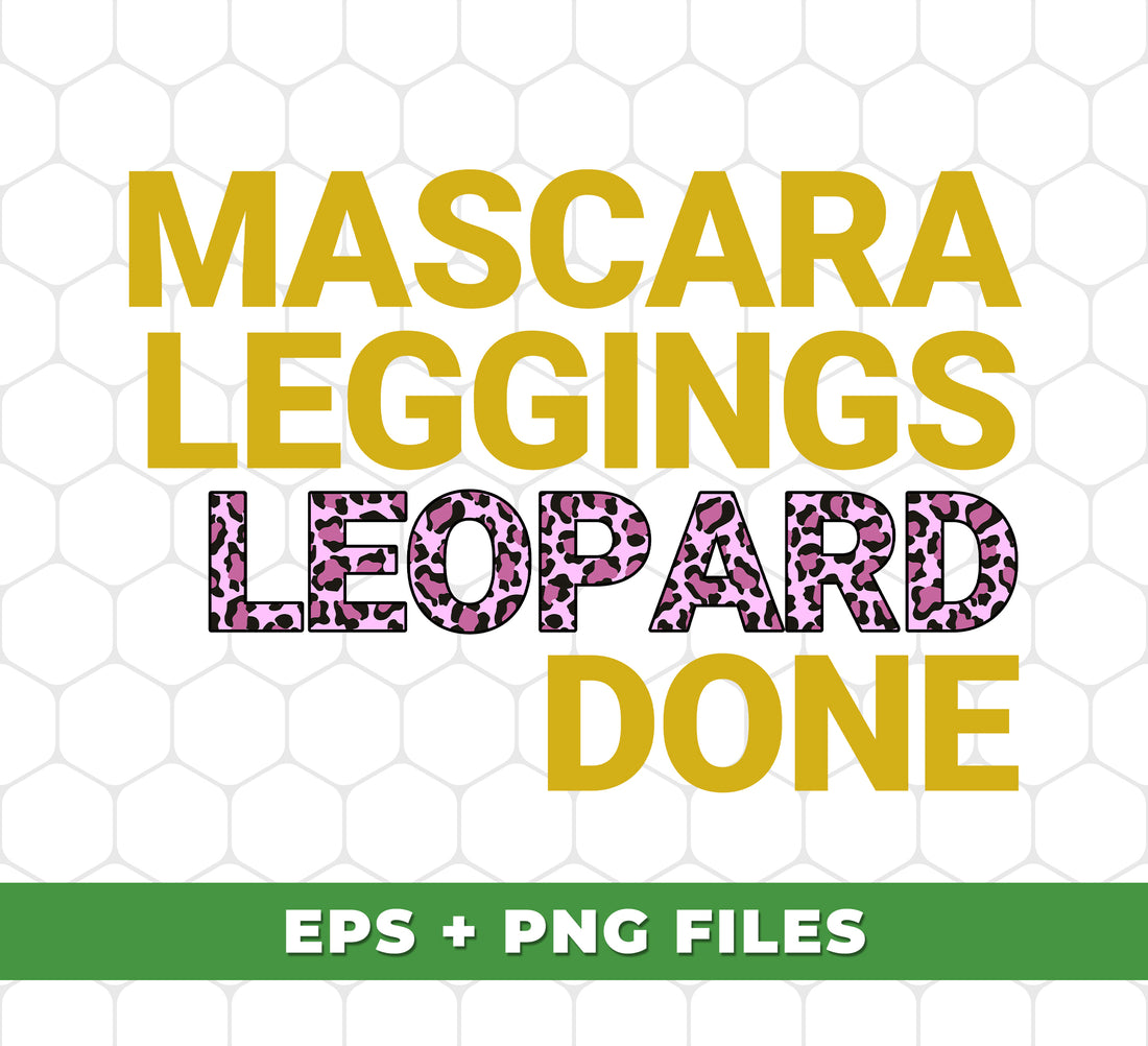 Upgrade your workout wardrobe with our Mascara Leggings Leopard Done. Made with high-quality digital files, these leggings are perfect for any sublimation process. Featuring a trendy mascara leopard print, these leggings will not only make you stand out in the gym, but also provide exceptional comfort and flexibility. Order now!