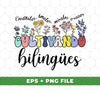 "Cultivate bilingualism with Cultivando Bilingues Love Bilingual Flower digital files, featuring Png sublimation. Enhance language skills and appreciation for diverse cultures in a convenient, versatile format. Perfect for students, parents, and educators alike.